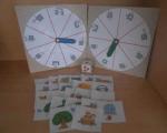 Una scheda di esercizi di gioco per insegnare ai bambini con disturbi del linguaggio l'uso corretto delle preposizioni in età prescolare, l'uso delle preposizioni intermedie
