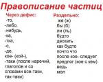 रशियनमध्ये स्वतंत्रपणे कोणते कण लिहिले जातात?